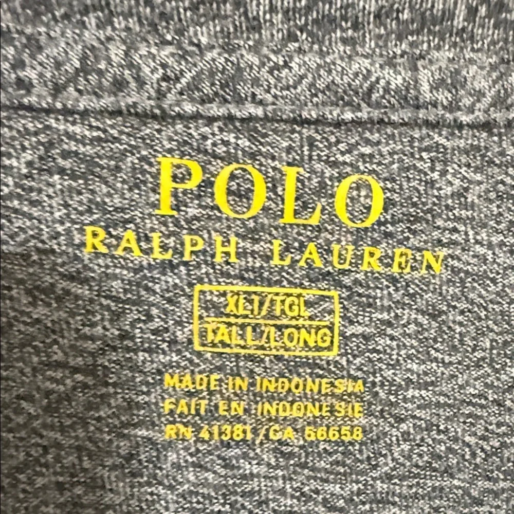 Polo by Ralph Lauren Men's Dark Gray Tee men XLT/ TGL casual office retro Soft